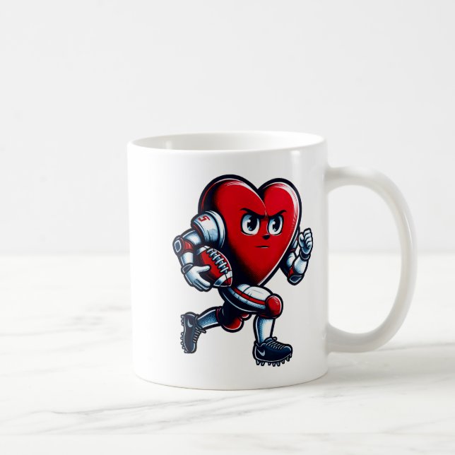 Mug Valentines Day Heart Football Player Team Srts  (Droite)