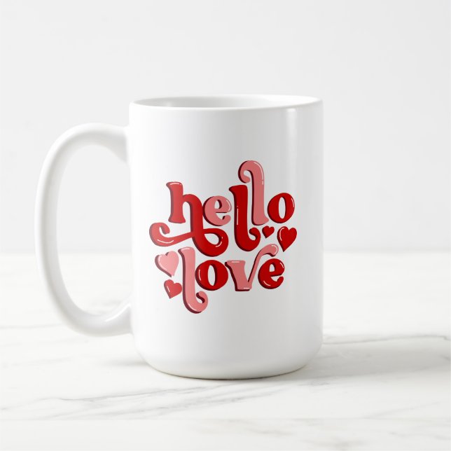 Mug Valentine's day hello love  (Gauche)