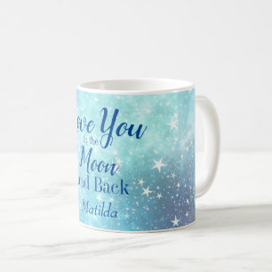 Mug Valentines Day Love You to the Moon Blue Personal