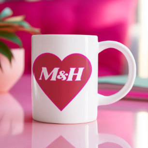 Mug Valentines Jour Couple Initiales