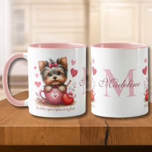 Mug Valentines Jour mignon Yorkshire Terrier Chien