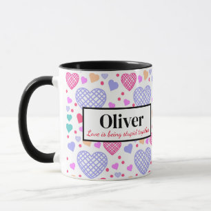 Mug Valentines Personnalisées L'Amour Est Être Ensembl