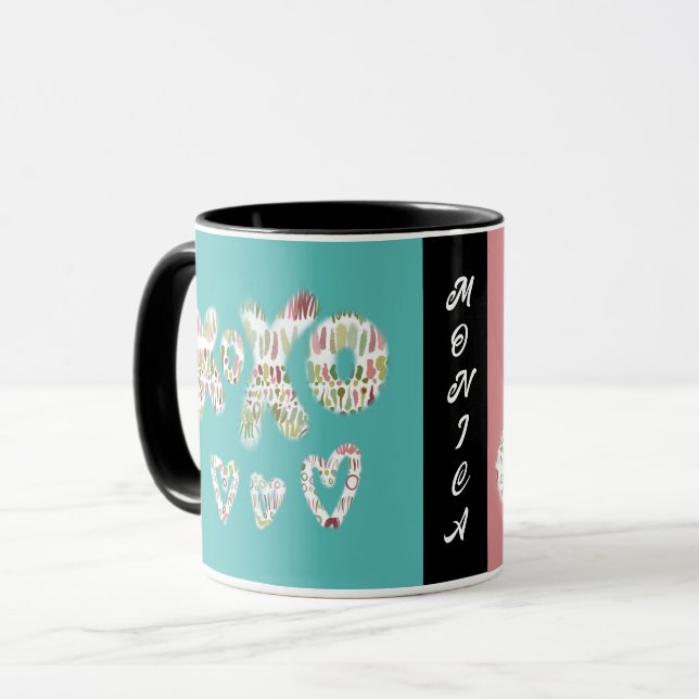 Mug valentines xoxo your name joy (Front Left)