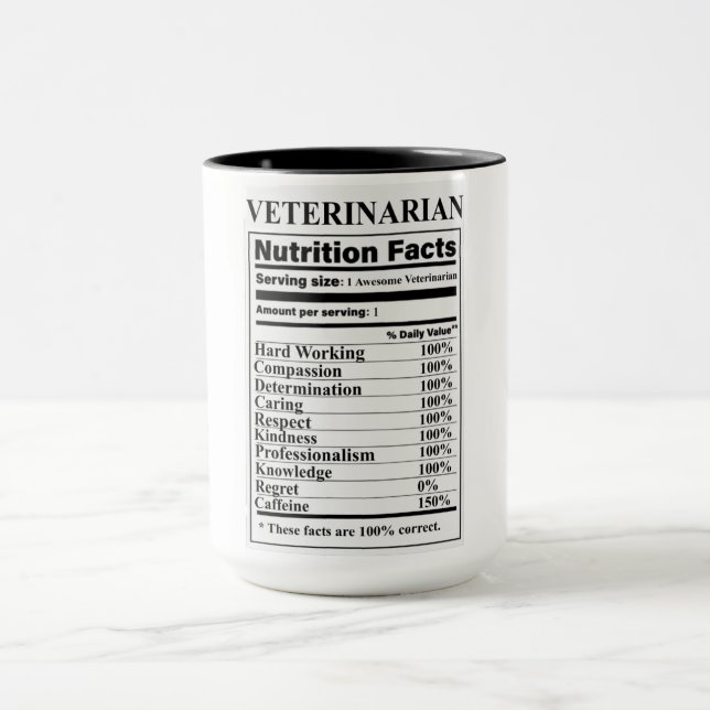 Mug Valeur nutritive vétérinaire (Centre)