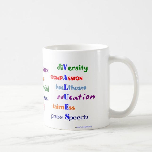 Mug Valeurs morales libérales (Droite)