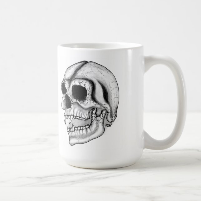 Mug Vampir crâne noir et blanc (Droite)