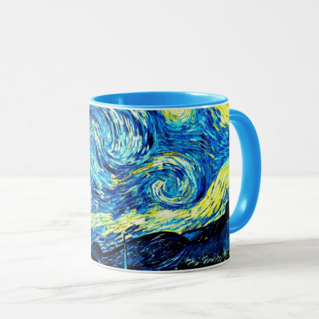 Mug Van Gogh - Starry Night, célèbre peinture (Devant droit)