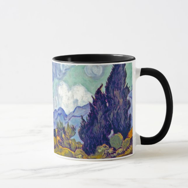 Mug Van Gogh - Wheatfield Avec Cyprès (Droite)