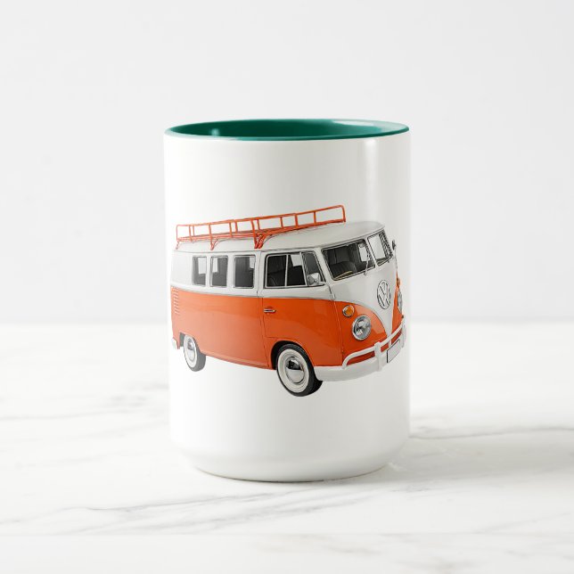 Mug Van Illustration Retro  (Centre)
