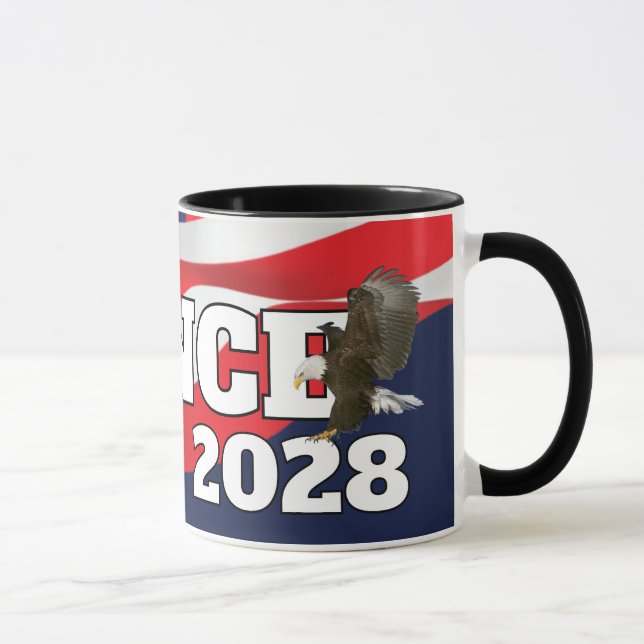 Mug Vance Text With Flag and Bald Eagle (Droite)