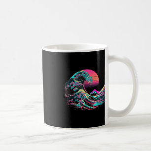 Mug Vaperwave Glitch esthétique Great Wave Retrowave S
