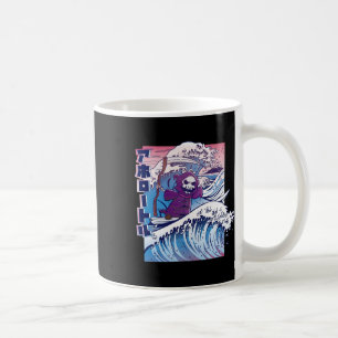Mug Vaporwave drôle Kanagawa Grande Vague Japon Surf