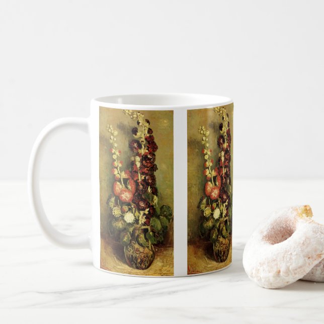 Mug Vase avec Hollyhocks par Vincent van Gogh (Avec donut)