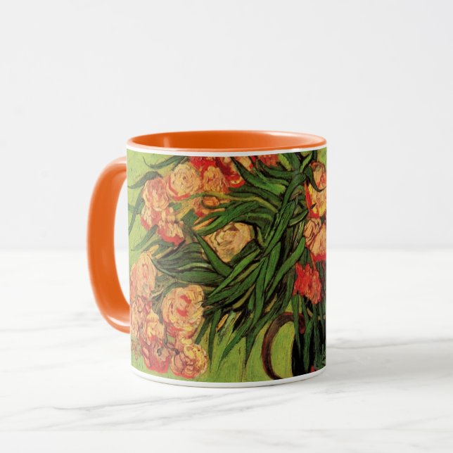 Mug Vase avec Oleanders et livres par Vincent van Gogh (Devant gauche)
