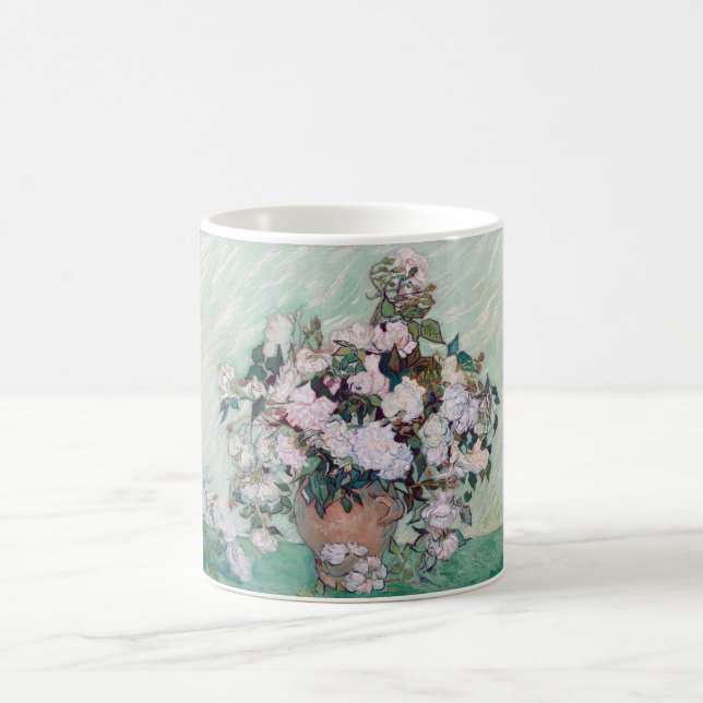 Mug Vase avec roses roses roses, Van Gogh (Centre)