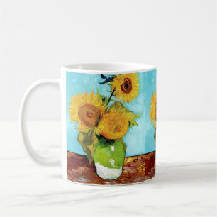 Mug Vase avec trois tournesols (1888) Vincent Van Gogh