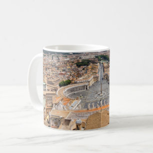 Mug Vatican, Italie : vue aérienne de la place Saint-P
