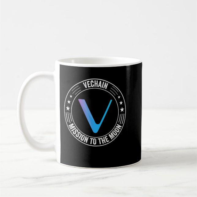 Mug Vechain Mission To The Moon VET Crypto Coin HODL (Gauche)