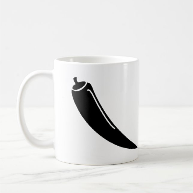 Mug vectoriel simple piment rouge noir (Gauche)
