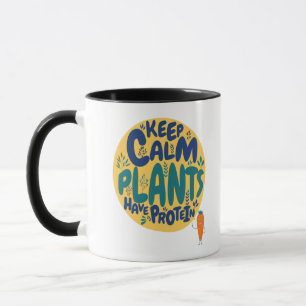 Mug Vegan Keep Calm Les Plantes Contiennent des Protéi