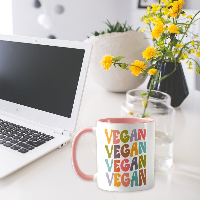 Mug Vegan rétro simple (Créateur téléchargé)