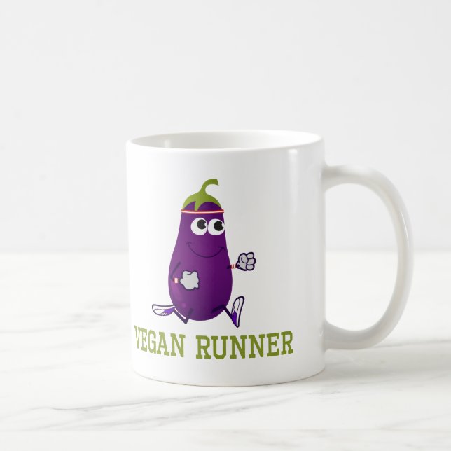 Mug Vegan Runner Eggplant (Droite)
