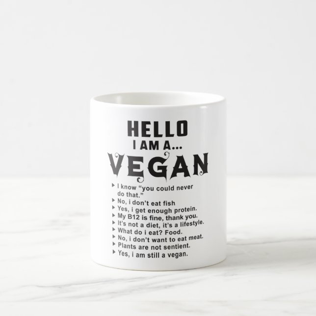 Mug Vegetarian Vegetarian Vegetables Véganisme Funny C (Centre)