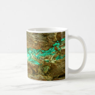 Mug Veine naturelle de turquoise dans la pierre brune