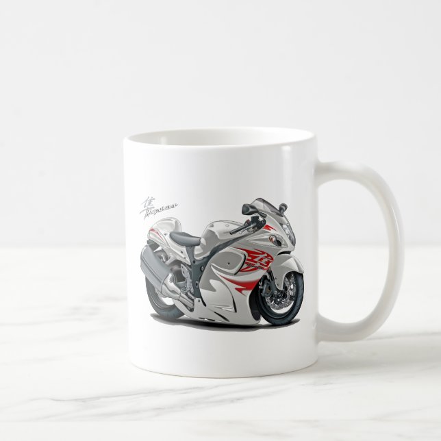 Mug Vélo Blanc-Rouge de Hayabusa (Droite)