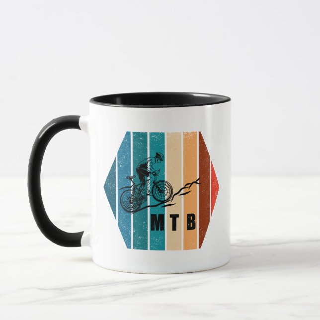 Mug Vélo de montagne Vintage Mtb Downhill (Gauche)