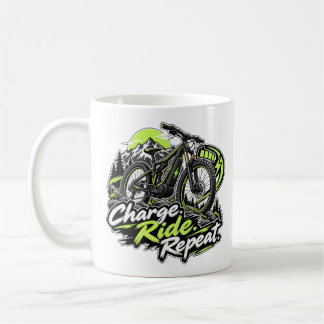 Mug Vélo électrique – Chargez Roulez Répétez
