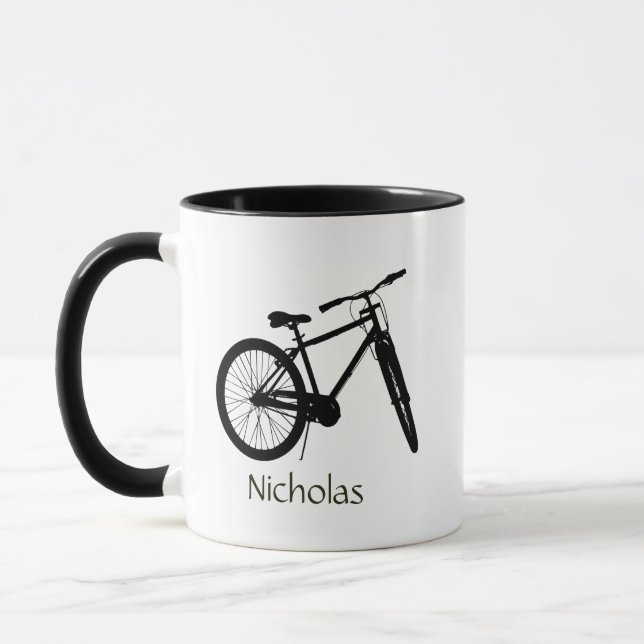 Mug Vélo vélo vélo vélo art sur mesure Nom personnalis (Gauche)