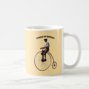 Mug Vélo vintage haute roue du 19e siècle avec cavalie