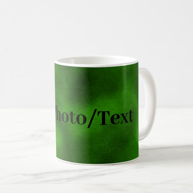 Mug Velours vert personnalisé Ajouter votre photo ou v (Devant droit)