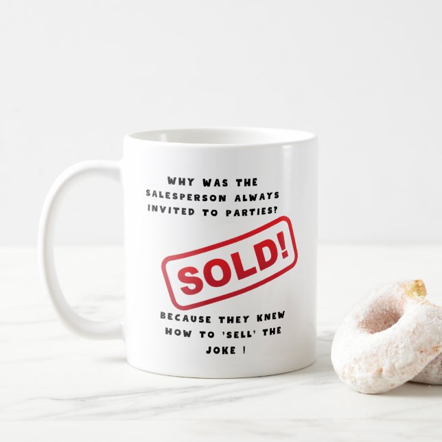 Mug Vendeur, Vendeur Drôle de dire (Avec donut)
