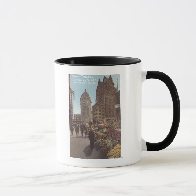 Mug Vendeurs de fleurs, rues Kearny & marchés (Droite)