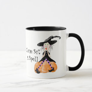 Mug Venez Assieds-Toi Une Sorcière À Éperons Halloween
