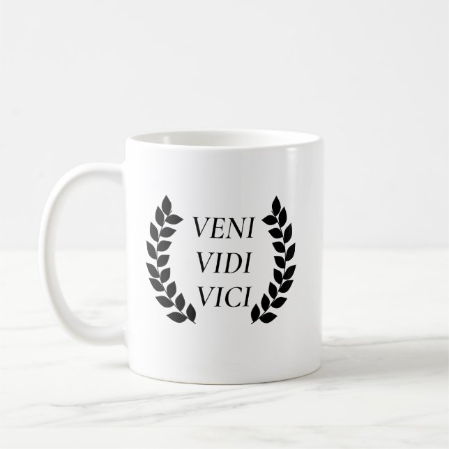 Mug Veni Vidi Vici Je Suis Venu J'Ai Vu Que J'Ai Conqu (Gauche)