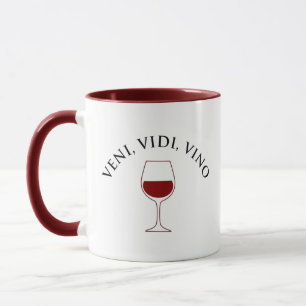 Mug Veni, Vidi, Vino Funny Vine Lover Latin Phrase