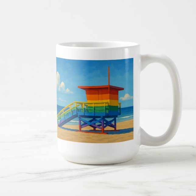 Mug Venice Beach Rainbow Lifeguard Stand (Droite)