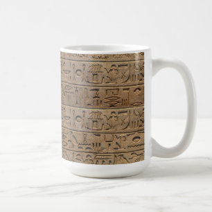 Mug Venin d'Egyptian Hiéroglyphe