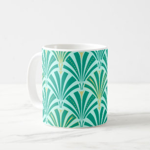 Mug Ventilateur Art Déco motif - turquoise en aqua