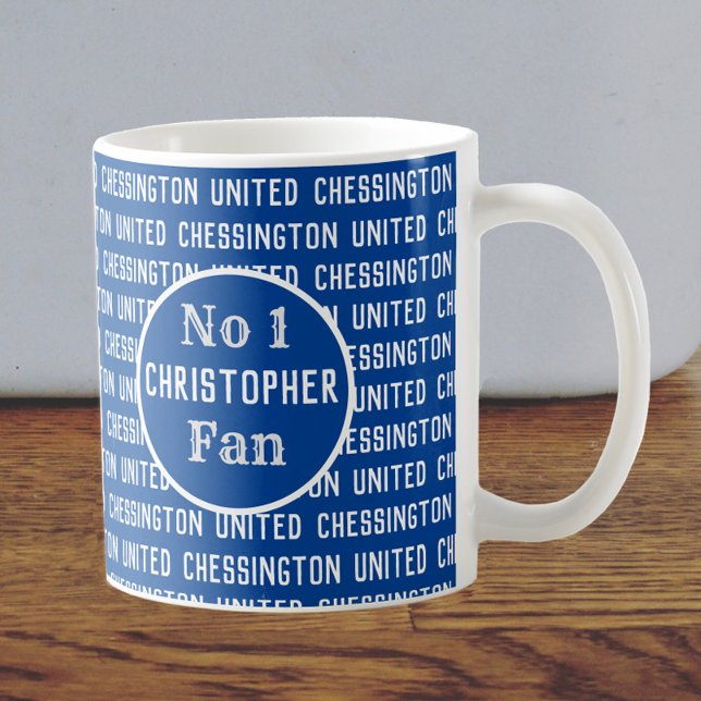 Mug Ventilateur de football bleu ou supporteur de foot (Créateur téléchargé)