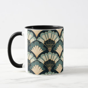 Mug Ventilateur Turquoise et beige d'inspiration japon
