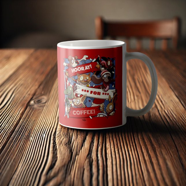Mug Ventilateurs Animaux Drôle Hour Pour Caricature De (Créateur téléchargé)