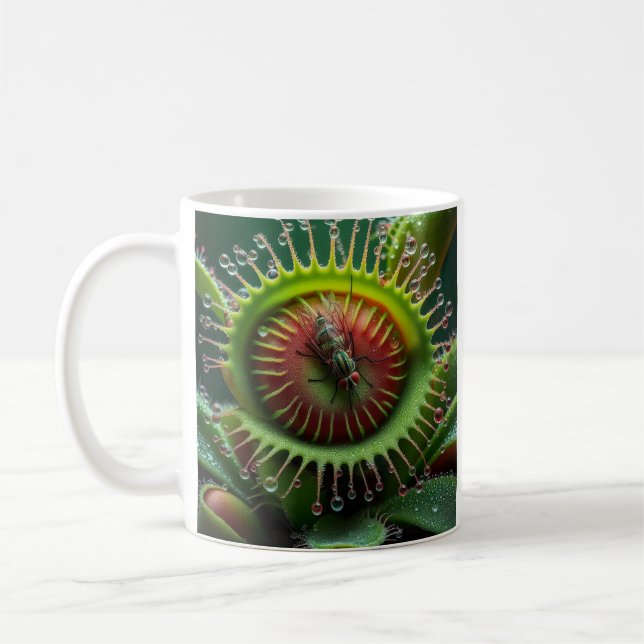 Mug Vénus Flytrap Floral Vert et Rouge (Gauche)