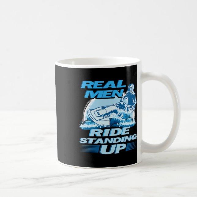 Mug Véritable Homme Ride Debout Jet Ski Design (Droite)