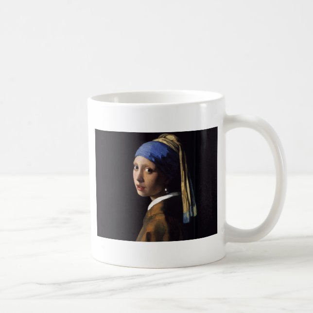 Mug Vermeer Girl Pearl Élevant Masterpiece Peinture (Droite)