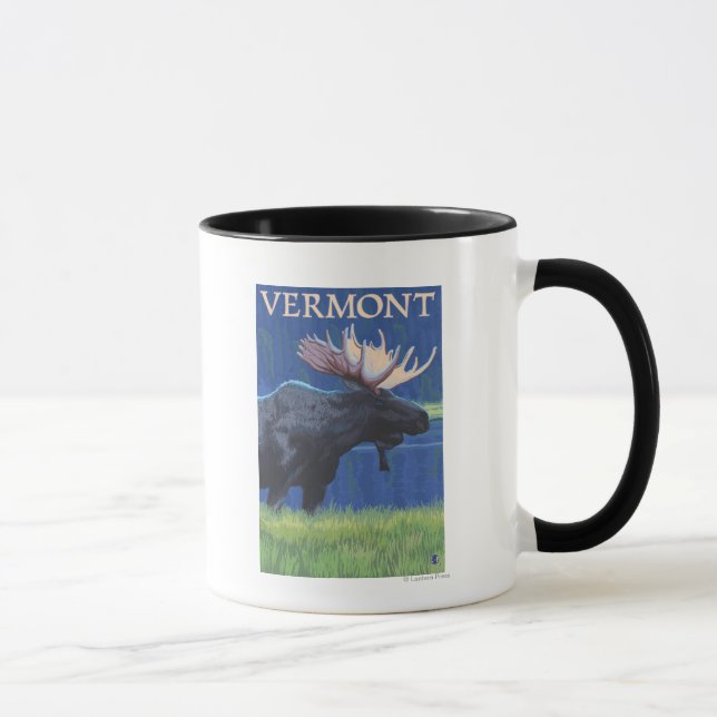 Mug VermontMoose au clair de lune (Droite)