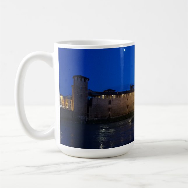 Mug Vérone la nuit - Ponts - Italie  (Gauche)